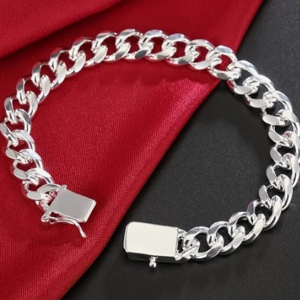 925 Silver Bracelet Brand New 10mm Wide 8inches Long